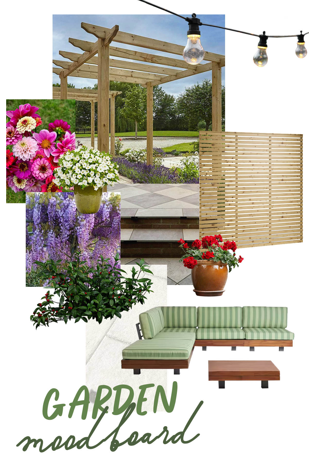 Garden moodboard inspiration ideas