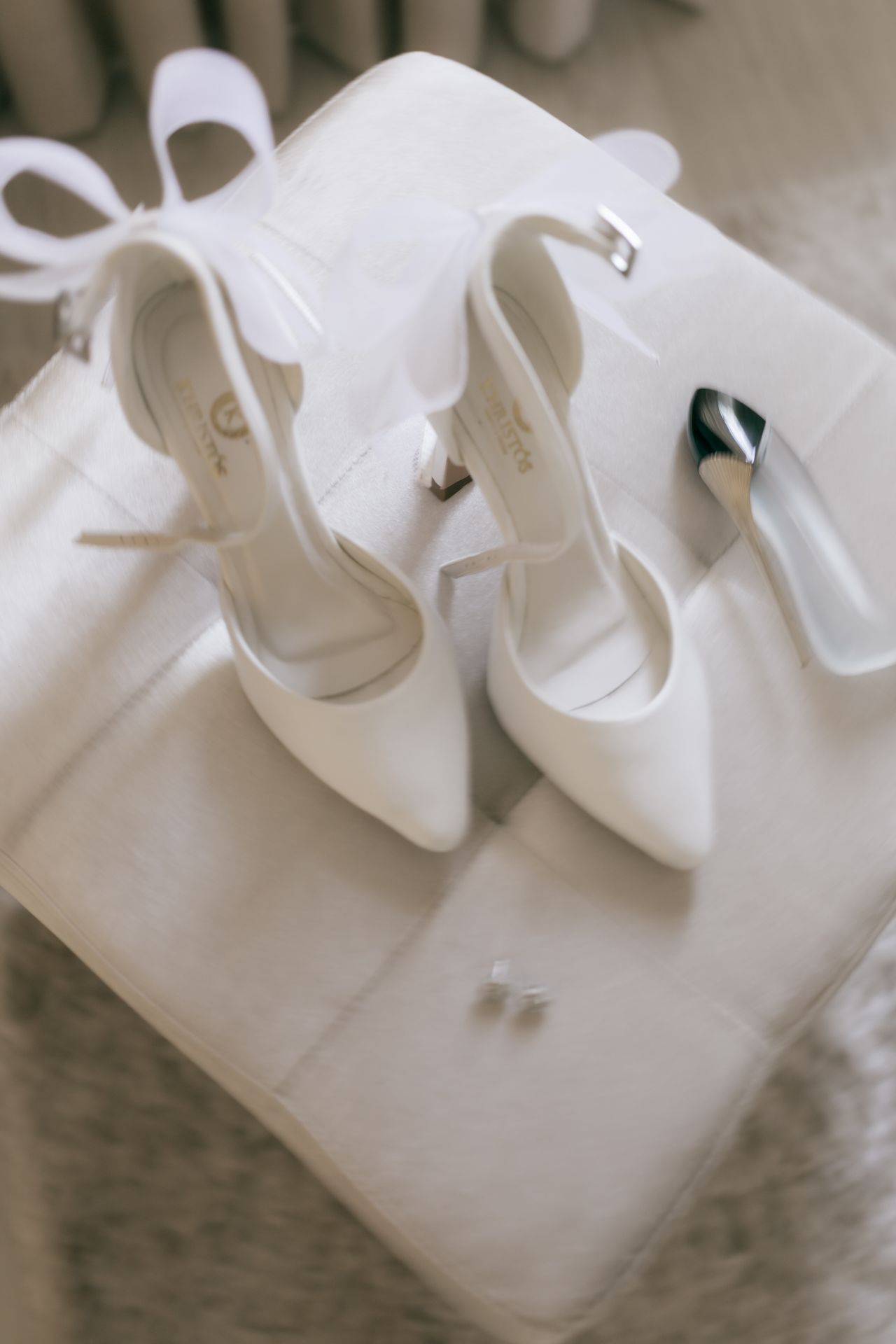 Soft Glam at Home: How to Style White Satin Slippers Beyond the Wedding Morning.